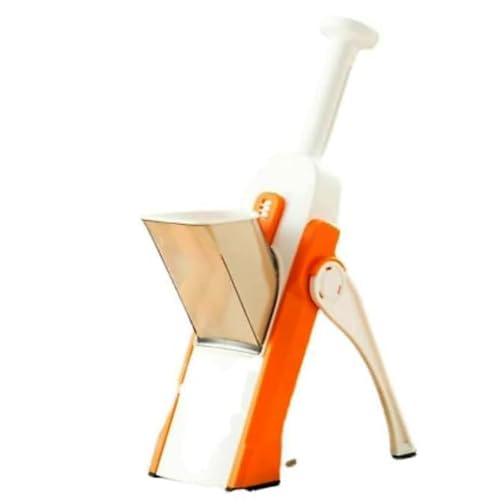 Daily-Max MAX-6021 Mandolina Affettatrice Manuale – Uso Domestico, Lame Protette, Spessore Regolabile, Pieghevole. (Arancione)