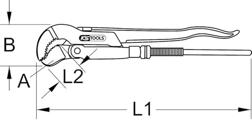 Clé serre-tubes suédoise 45°S pour débloquer les tuyaux 1/2 pouce difficiles - 6