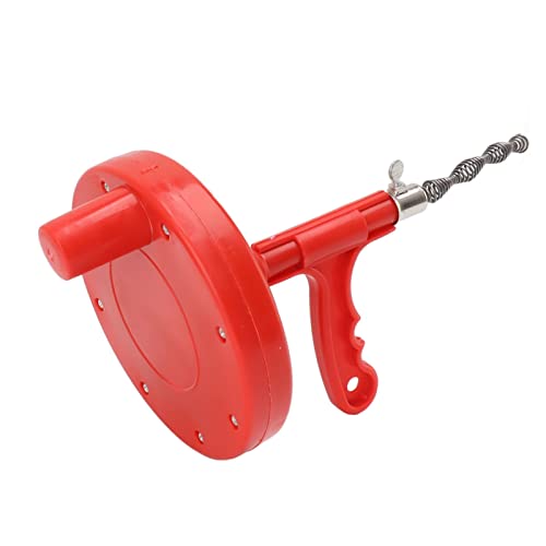Desatascador de tuberías flexible Yosoo para fregaderos de cocina, fabricado en acero al carbono, con amplia aplicación en bañeras y duchas (rojo) miniatura 3