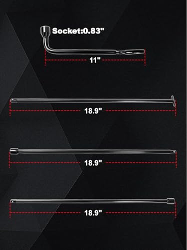 Image of Spare Tire Tool Kit with Spare Tire Jack Handle and Wheel Lug Wrench Compatible with 2005-2019 Frontier, 2004-2019 Titan, 1996-2019 Pathfinder, 2005-2015 Amanda Xterra Spare Tire Removal Tool Kit