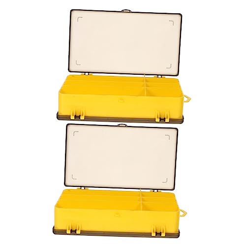 HANABASS 2Pcs Fishing Durable Bait Storage Cases with Translucent Lids for Easy Identification Impact Resistant Fishing Accessories for Organized Fishing Trips