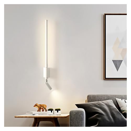 Lampe de chevet longue moderne rotative noire lumière chaude