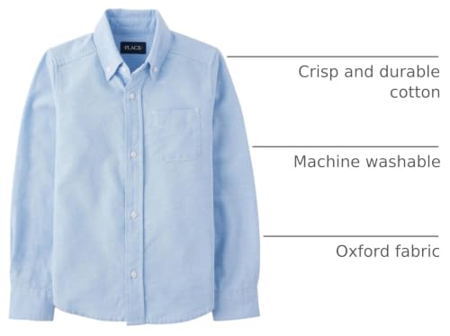 Image of The Children's Place Boys Long Sleeve Oxford Button Down Shirt