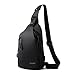 Pangogogo Umh&auml;ngetasche Herren Klein, Leichte & Wasserdichte Sling Bag f&uuml;r M&auml;nner, Brustbeutel/Crossbody Bag f&uuml;r Travel, Festival, Alltag, Wandern & Radfahren (Schwarz)