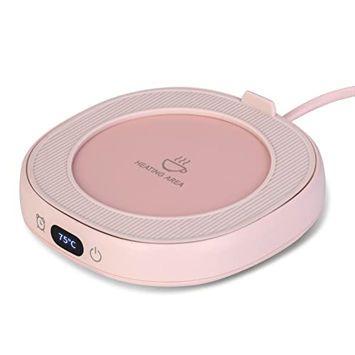Duhel Smart Coffee Mug Warmer For Drinks And Food,Candle Warmer Plate,Large Panel Heating Diameter Up To 130Mm.can Be Used To Warmer Coffee,Milk,Tea,Cake,Egg Tarts,Candle Etc.(Pink) #TOP7