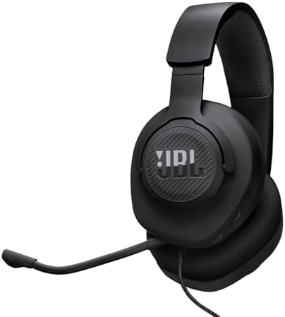 JBL, Fone de Ouvido Com Fio, Quantum 100M2, Headset Gamer, Over Ear, Microfone Removível - Preto