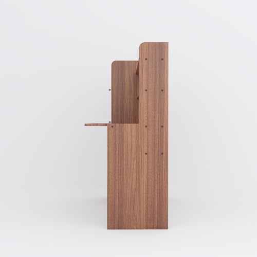 Image of Phoenix Engineered Wood Study Table with Storage (Leon Teak, 3-Door)