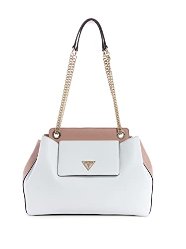 Guess Sandrine Shoulder Satchel White Multi