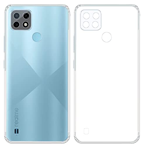 Image of COVERBLACK Rubber Back Cover for Realme RMX3261 / C21Y / C25Y - Transparent