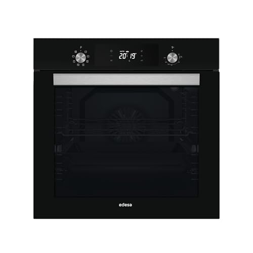 EDESA Horno EOE-7040 BK/A Multifunción de 80 litros independiente Esmalte “ETC” de fácil limpieza Sistema de limpieza Easy-clean Mandos escamoteables Display con tecnología Led Ancho 59.5 Color Negro