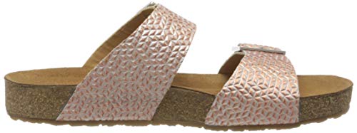 Image of HAFLINGER Andrea Elegant Leather Sandals with Rubber Sole and Cork Latex Footbed Unisex