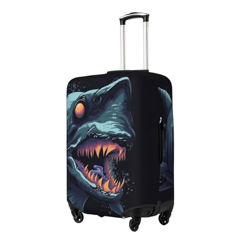 Cool Fish Luggage Cover Elastic Washable Suitcase Cover Anti-Scratch Suitcase Protector Spandex Luggage Protector Travel Baggage Covers for 18-32 inch Luggage2