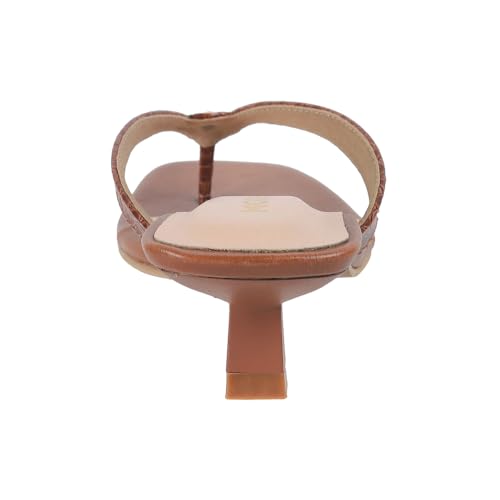 Image of Mochi Women Faux Leather Slip-on Heeled Sandal
