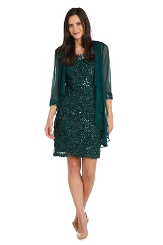 Image of R&M Richards Women's Gleaming Grace Lace Ensemble