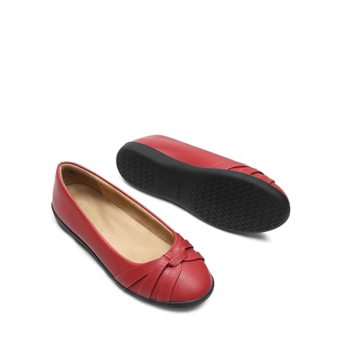 Image of DREAM PAIRS Women's Ballet Flats, Comfortable Round Toe Slip on Dressy Work Office Shoes with Arch Support