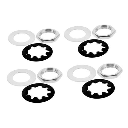 Sosoport Diy Guitar Parts Kit Electric Guitar Nuts and Washers Metal Gaskets Universal Nuts