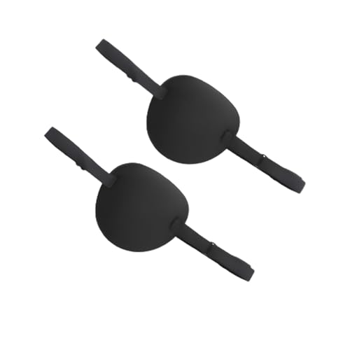 Diffaxy 2 Stück Augenklappe für Erwachsene, Einzelaugenmaske mit verstellbarer Schnalle, Konkaves 3D-Design, Piraten-Augenklappe für Amblyopie, Strabismus Linkes und Rechtes Auge