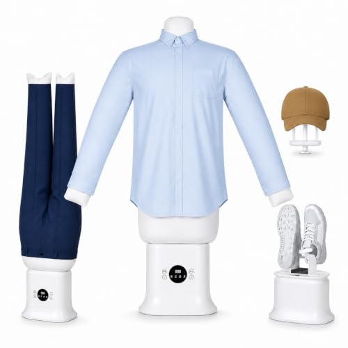 1250W Automatic Ironing Machine,Electric Hot Air Garment Dryer & Wrinkle Remover with Inflatable Mannequin Bag, Hands-Free Shirt & Pants Press, Portable Fast-Dry Iron for Home & Travel