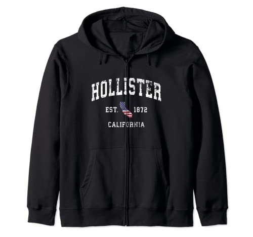 Hollister California Vintage State USA Flagge Athletic Style Kapuzenjacke