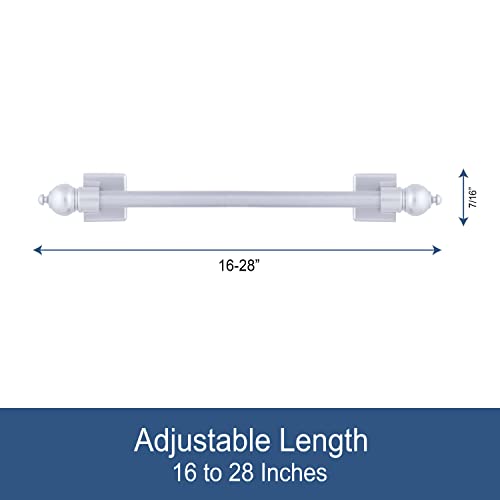 Kenney 40343 Silver 7/16 Inch Multi-Use Adjustable Petite Cafe Magnetic Rod thumb #1