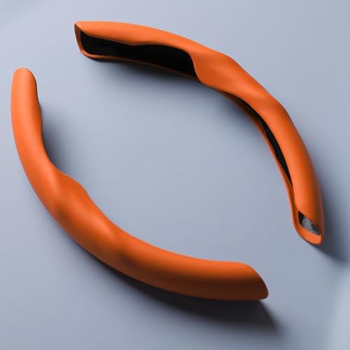 セグメント化された車のステアリングホイールカバーは、レクサスGS200 GS250 GS300 GS350 GS430 GS450 GS460 GS-F防水PUレザー車のステアリングホイールプロテクターユニバーサルオールシーズンに対応(Orange,GS-