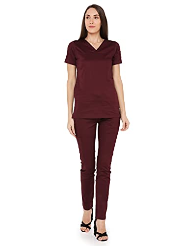 Image of Associated Uniforms Womens Cotton Slim Fit Scrub Suit with Lycra /Spandex /Stretch feel (LYCO)