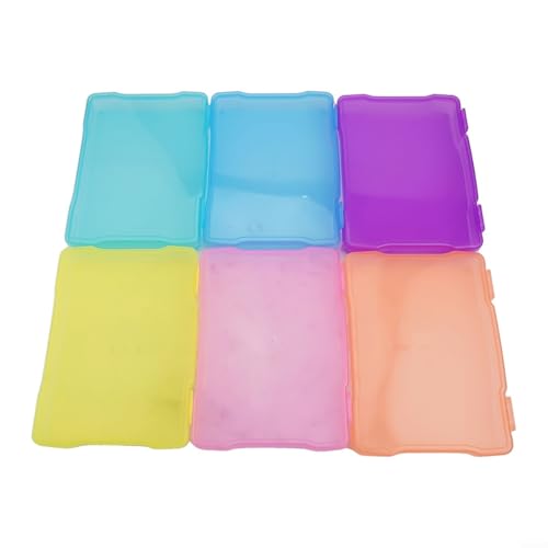 Lot de 6 boîtes de rangement pour photos, 20 x 14,5 x 3 cm, couvercle hermétique, protection contre l'acide, pour l'organisation de la maison et le...