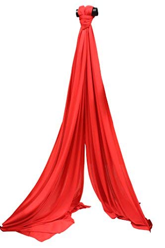 Tissu aérien SchenkSpass pour acrobatie, danse aérienne et cirque 8 m (m) pour un plafond de 4 m de hauteur, Rouge