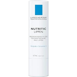 La Roche-Posay Nutritic Lip Balm for Very Dry Lips, Soothes and Repairs Chapped Lips with Shea Butter and Ceramides, 0.15 Fl Oz (Pack of 1)
