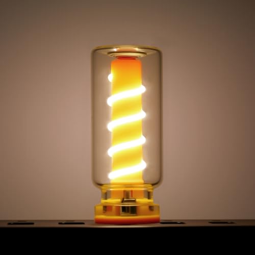 USB Light for Car, Retro Car Interior Light with USB C Adapter - Vintage Touch-Dimmable LED Ambient Lighting - Mini Decorative Light for Auto, Home and Party (Natural White)