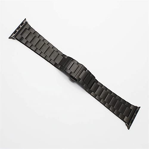 Bracelet de montre interchangeable en acier noir et or rose 38 mm