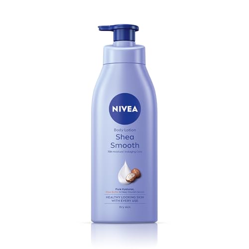 NIVEA Shea Smooth 400ml Body Lotion | 72 H Moisturization | With Deep Moisture Serum & Shea Butter | Non Greasy & Healthy Looking Skin