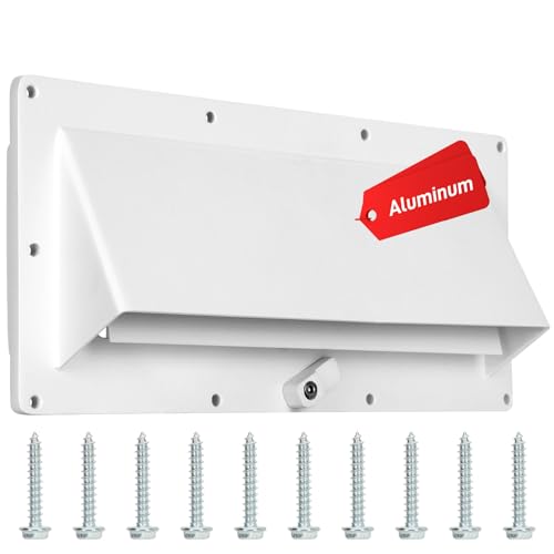 benut Aluminum RV Stove Vent Cover Adjustable Depth without Cutting Butyl Tape Kitchen Exterior Vent Cover Camper Range Hood Replacement Comes with Necessary Accessories for Installation