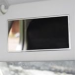 Stainless Steel Car Visor Mirror - Self-Adhesive Seatback Makeup Vanity Mirror for Sun Visor and Seat Back, 150X80mm