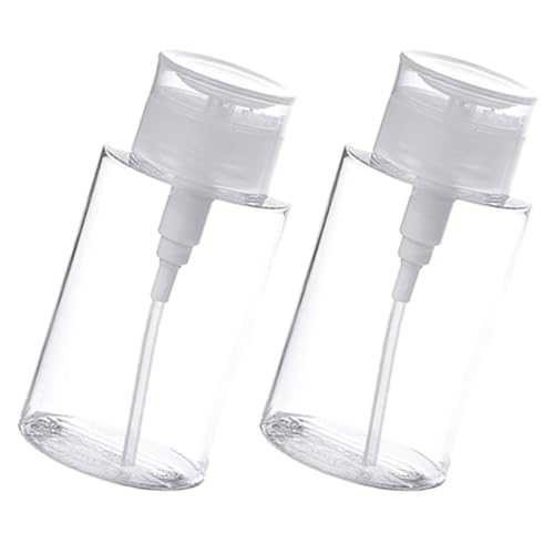 TOYANDONA Botellas de Viaje para Cuidado Piel 2 Piezas 200 Ml Dispensador Plástico Transparente Vacías para Maquillaje Líquido Envases Recargables Prácticos y Reutilizables