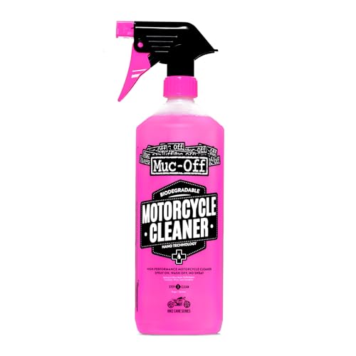 Muc-Off Nano Tech Motorcycle Cleaner - Fast-Action Biodegradable Cleaning Spray with Nano Technology - Safe for all Surfaces and Disc Brakes - 1L