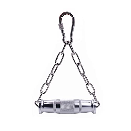 Heavy-Duty-Metal-Gym-Handles-with-Stainless-Steel-Chain-for-Cable-Machine-Attachments-Rotating-Bar-Home-Gym-Workout-Accessories-Color-1-Pair-1-Pcs