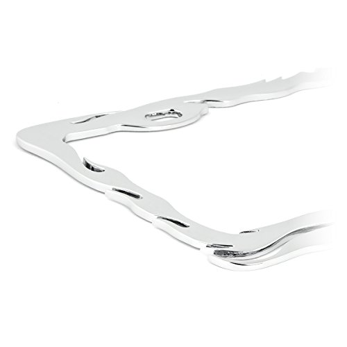 Image of GG Grand General 60462 Chrome Flame License Plate Frame with 2 Holes, 12 inchx 6-3 /8 inch