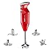 bamix Frullatore a immersione M350 MAXX incl. lama multiuso, per carni e verdure, frusta, frullino in acciaio inox, 350 watt, 2 velocità, Made in Switzerland, Rosso/cromo