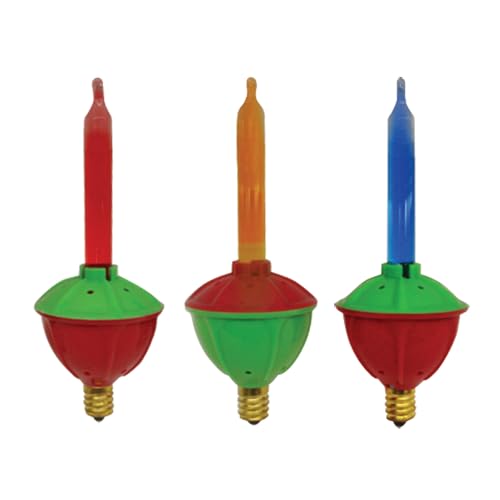 Brite Star 44-204-00 Replacement Bulbs (3 Pack) Multicolor/Clear Bubble Light Replace