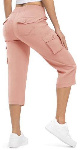 Rdruko Women's Cargo Capris Pants Lightweight Quick Dry Hiking Summer Casual Travel Pants with Pockets3