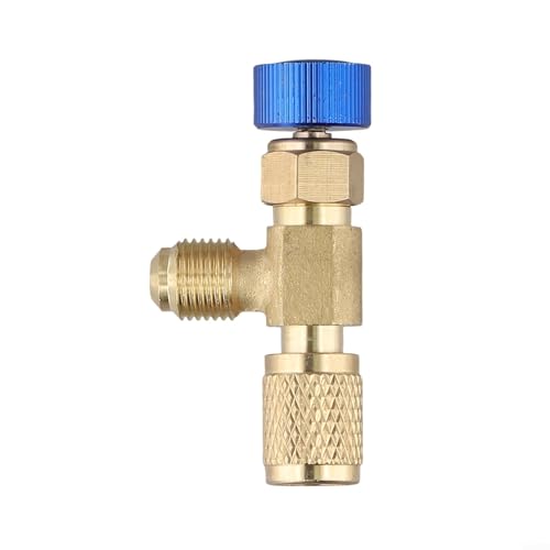 Válvula de seguridad para sistemas de aire acondicionado, adaptador de latón con características de prevención de fugas (R410 parte inferior R22)