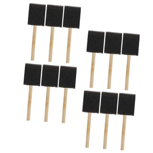 Gogogmee 12Pcs Sponge Painting Tools Compact Drawing Sponges with Handle for Versatile Art Supplies for DIY Crafts Scrapbooking and Card Making