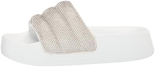 Madden Girl Women's Ettie Slide Sandal, White/Clear, 11 | Image 7