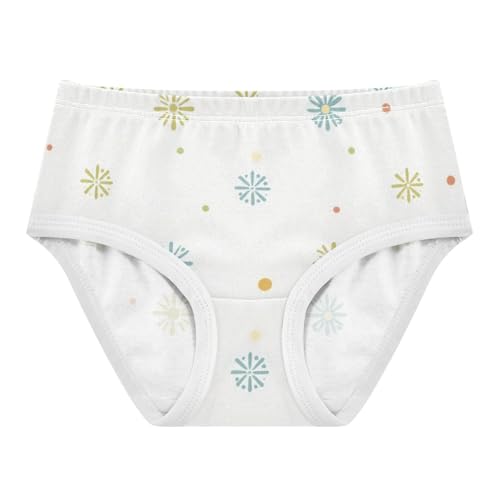 Girls' Cotton Briefs Toddler Cotton Underwear for Toddler Snowflakes