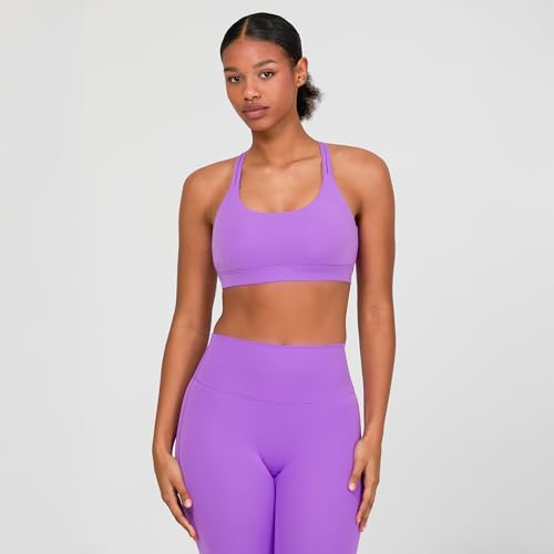 Image of YITTY Active Women's Ultraluxe Strappy Medium Impact Bra, Athleisure, 4-Way-Stretch