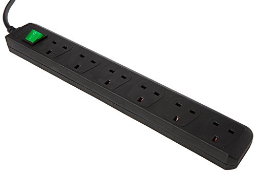 Brennenstuhl Eco-Line, 6-Way Extension Lead (with Switch and 1.5 m Cable - Extremely Energy-Efficient) Colour: Black