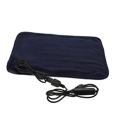 BESPORTBLE 1 Pieza Almohadilla térmica para Mascotas Calentador eléctrico para Gatos lecho Calentador Reptiles Cama calefactada para Reptiles cojín para Dormir para Mascotas poliéster Navy
