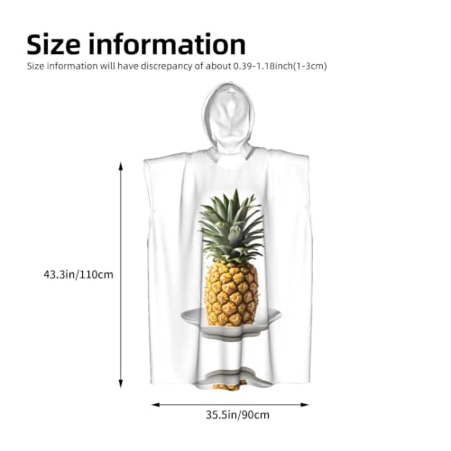 Poncho surf microfibre ananas peignoir à langer et serviette de bain légère