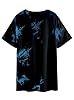 Avanova Women Tigers Graphic Oversized Tee Top Short Sleeve Loose Crewneck Summer T-Shirt, Smile Black Blue, XXL #2